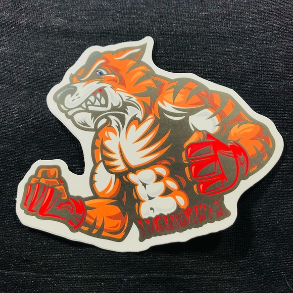 Tiger Fighter  Single Decor Accent Waterproof Sticker - Picture 3 of 4